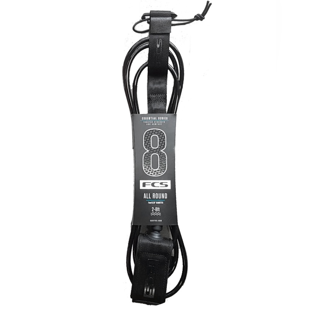 NWT FCS 8 All Round Essential Series Leash - Recommended Wave Size: 2 - 8 ft